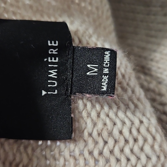 Lumiere Gray And White Fringe At Waist Long Cardigan Size M - Picture 6 of 7